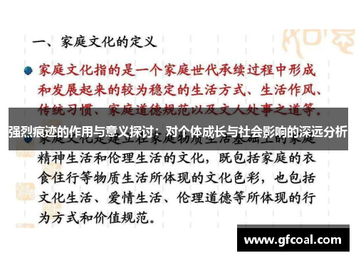强烈痕迹的作用与意义探讨：对个体成长与社会影响的深远分析